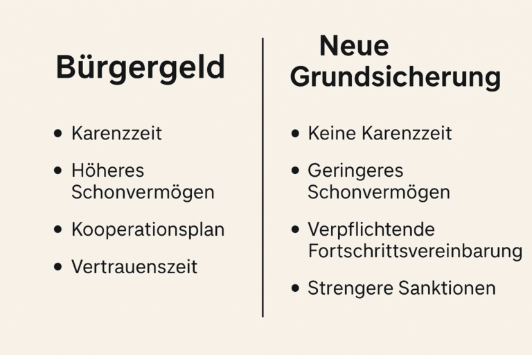Bürgergeld vs. Neue Grundsicherung