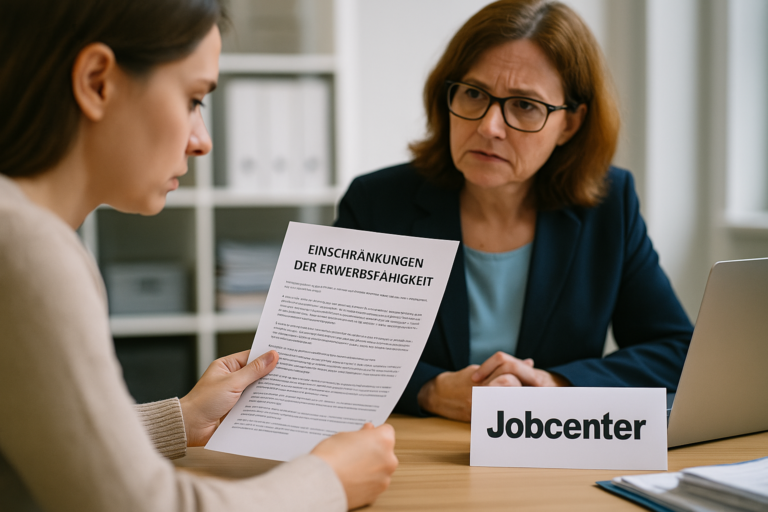 Jobcenter Einschränkung der Erwerbstätigkeit